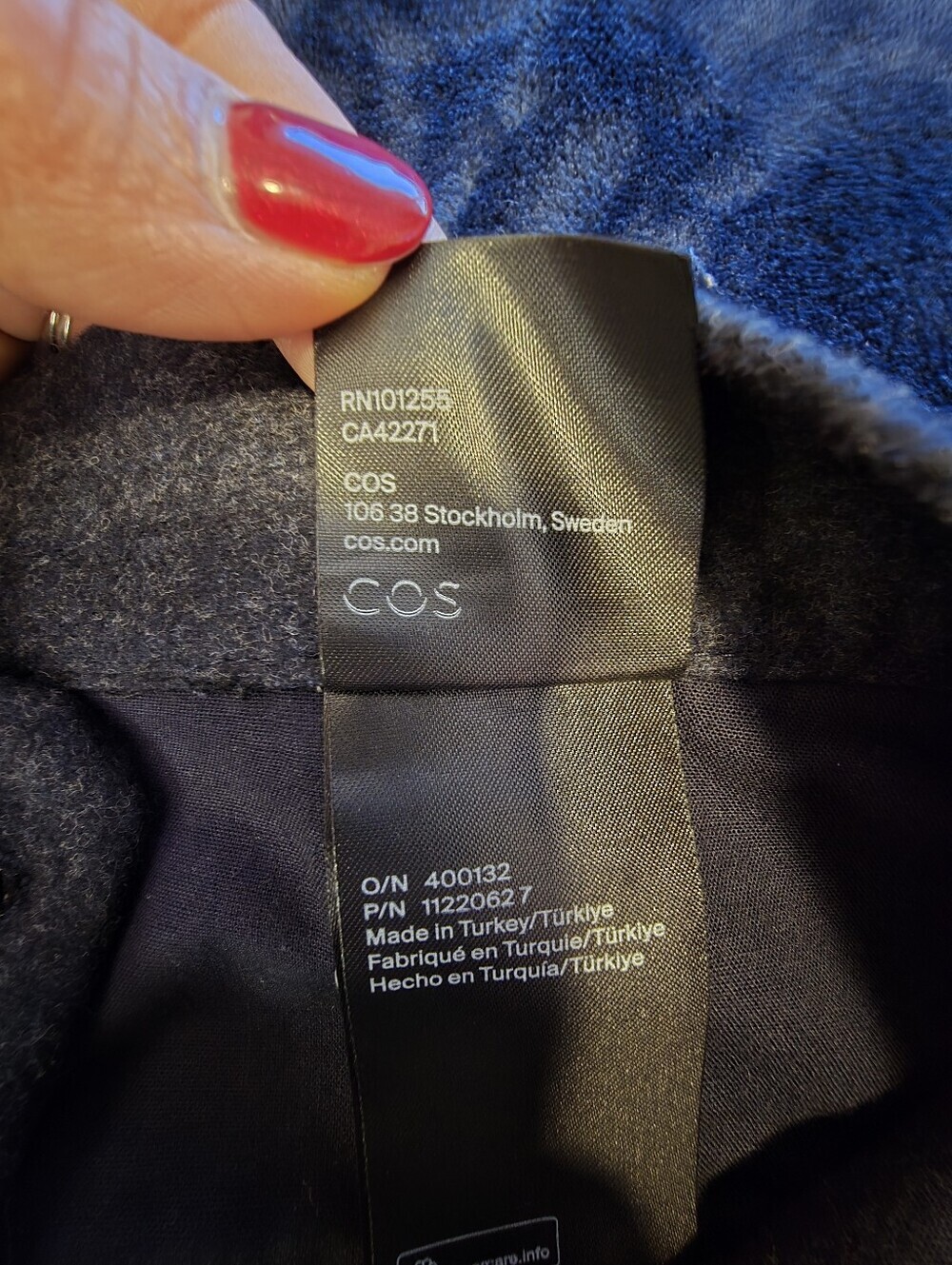 COS Womens Charcoal Tailored Dress Pants Classic Workwear Wool And Cashmere - Picture 8 of 14